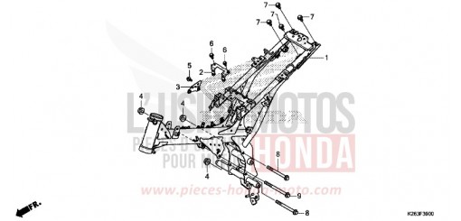 CARROSSERIE DE CHASSIS MSX125D de 2013